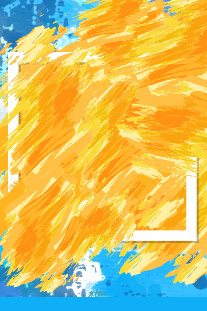 橙色抽象水彩画背景高清