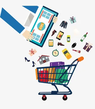 超市购物车免抠