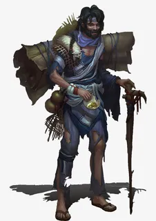 卡通落魄乞丐免抠