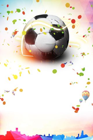 几何渐变酷炫足球社招新海报背景素材高清