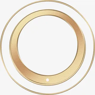 黄色白色同心圆中秋免抠