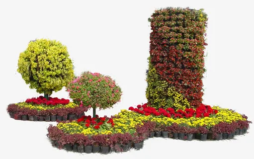 花圃花坛园艺免抠