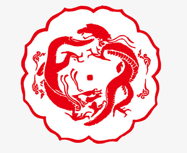 矢量中式圆形图腾边框PNG图片免抠