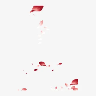 红色一地花瓣设计素材免抠