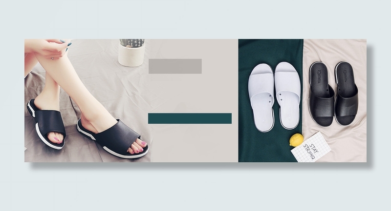 春夏上新女鞋服饰简约促销banner高清