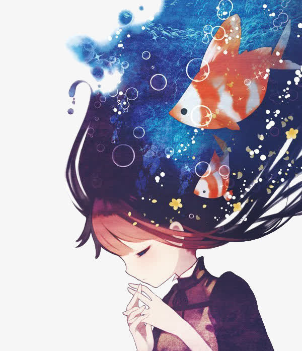 梦幻创意少女免抠