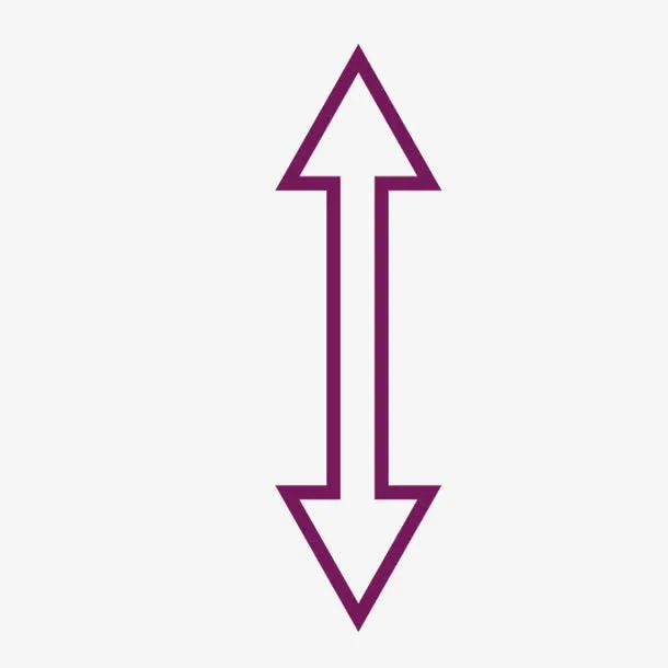 手绘紫色双向箭头免抠