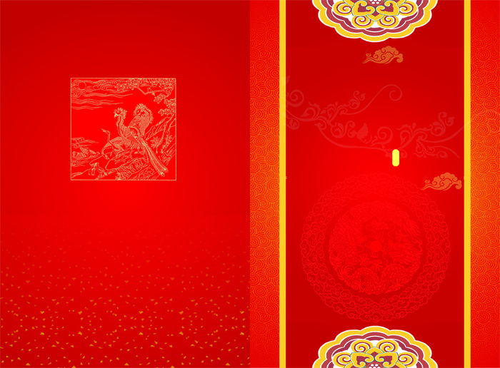 红色中国风菜单高清