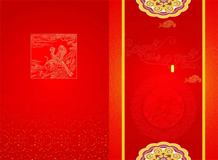 红色中国风菜单高清