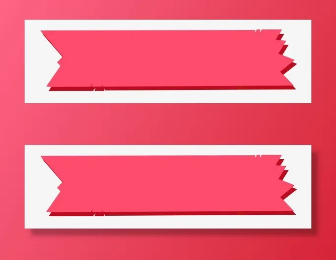 红色标题背景素材免抠