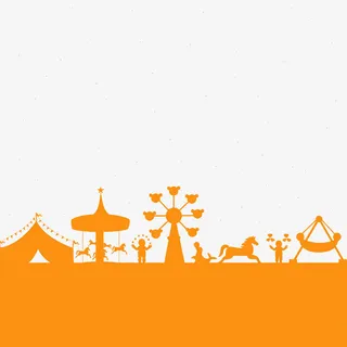 游乐场剪影艺术剪辑免抠