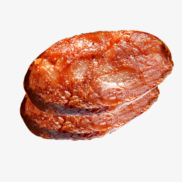 两片美味可口的香肠免抠