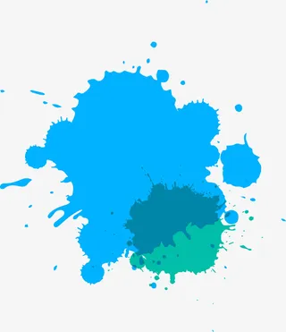 手绘多彩喷漆免抠