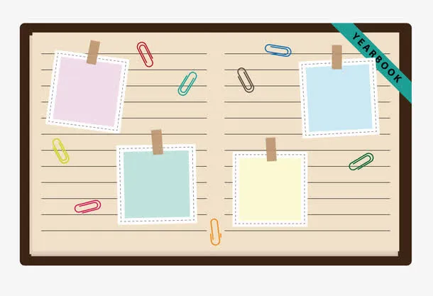 卡通年鉴同学录设计免抠