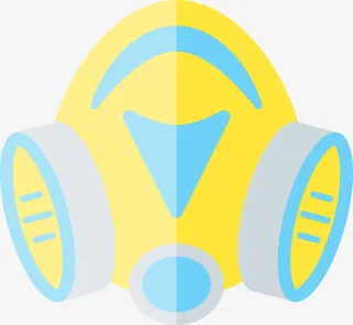 矢量卡通防护口罩面罩免抠