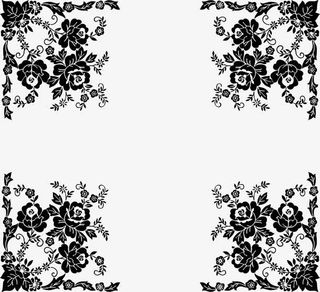 手绘玫瑰花图案免抠