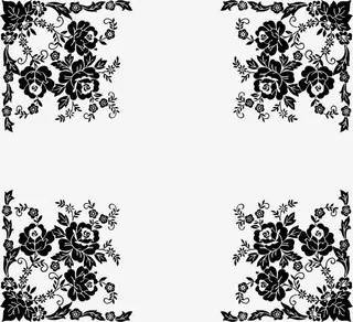 手绘玫瑰花图案免抠