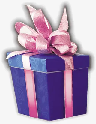 春天紫色促销礼盒免抠