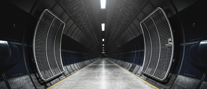 灰色隧道背景banner装饰高清