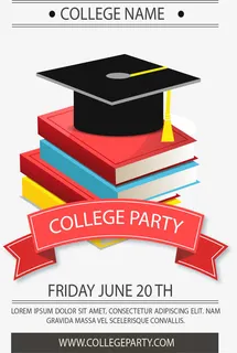 彩色书本毕业典礼免抠