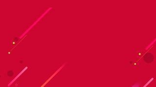 红色背景漂浮彩色色块