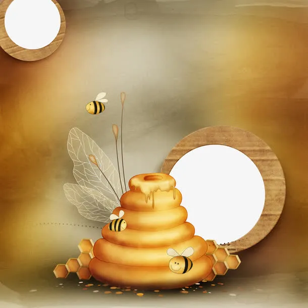 影楼后期蜜蜂边框免抠