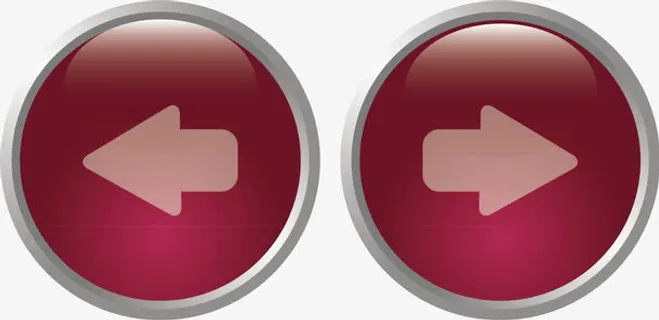 金属边框箭头按钮免抠