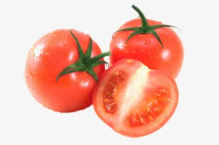 实物红色切开带藤樱桃番茄免抠