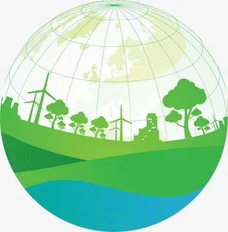 世界地球日绿色地球免抠