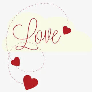 矢量艺术爱情字体免抠