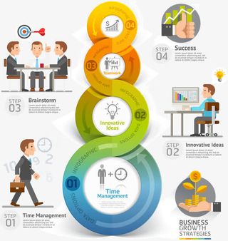 个性商务信息图表设计矢量素材,免抠