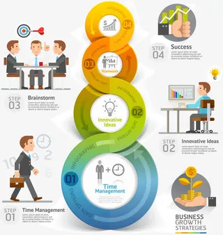 个性商务信息图表设计矢量素材,免抠