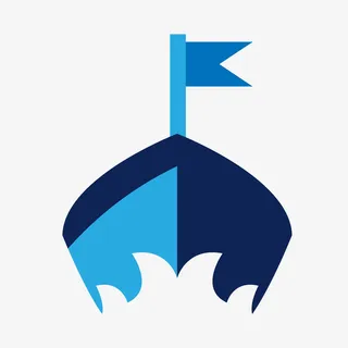 蓝色卡通小船矢量图免抠