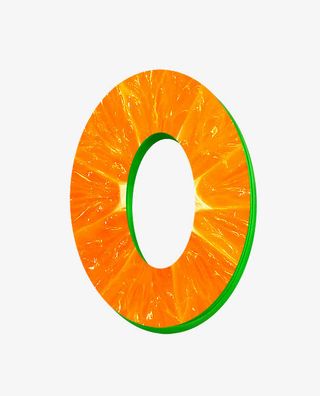 橙子字母数字0免抠