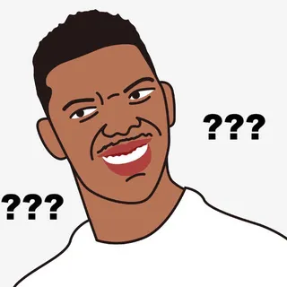 黑人疑惑表情包免抠