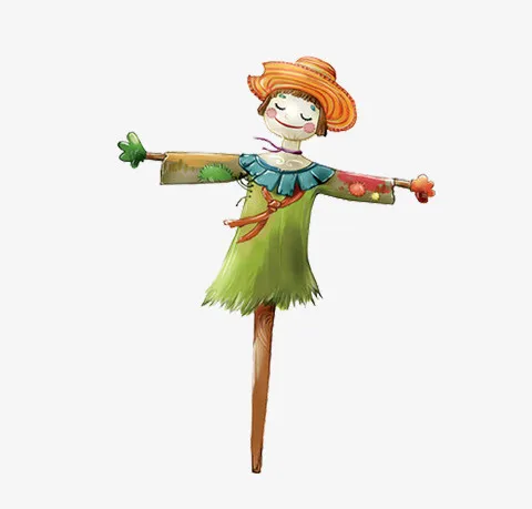 稻草人卡通素材免抠