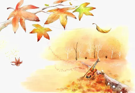 秋天水彩背景