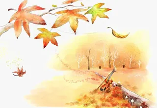 秋天水彩背景