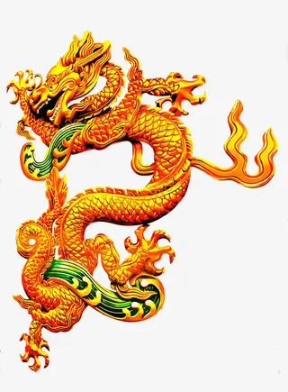 金色龙腾图免抠