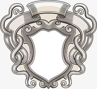 欧式复古花纹边框装饰元素免抠