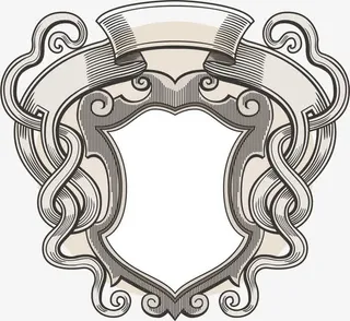 欧式复古花纹边框装饰元素免抠