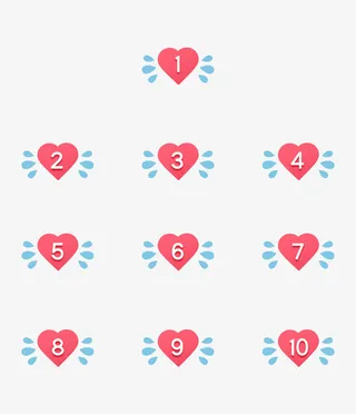 爱心序号分隔符免抠