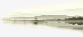 中国风清静山水海报免抠