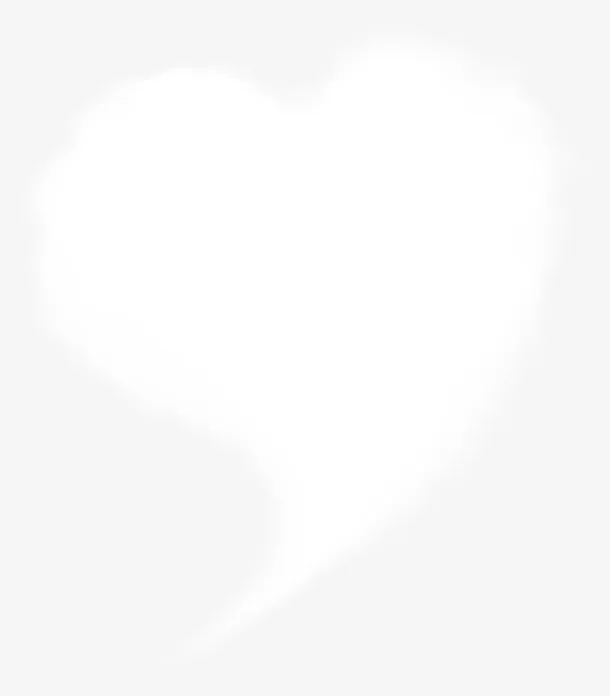 心形白色云朵笔刷免抠