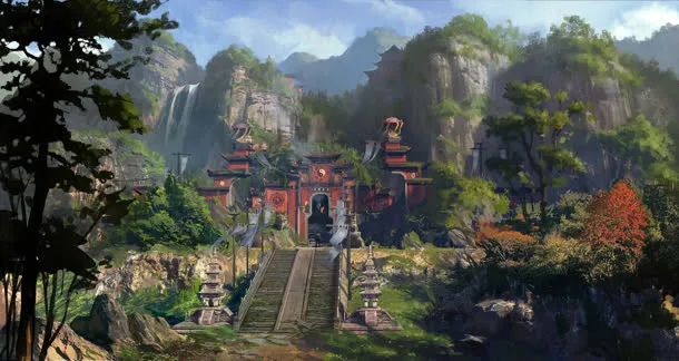 户外美景神秘隐居免抠