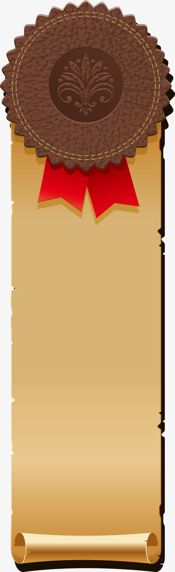 矢量复古长卷轴免抠