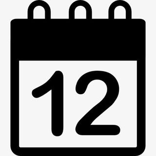 日历上每天12的页面图标免抠