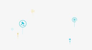 科幻小元素蓝色图标设计免抠