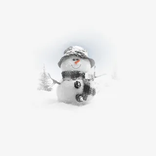 冬季圣诞小雪人免抠节日圣诞节元素