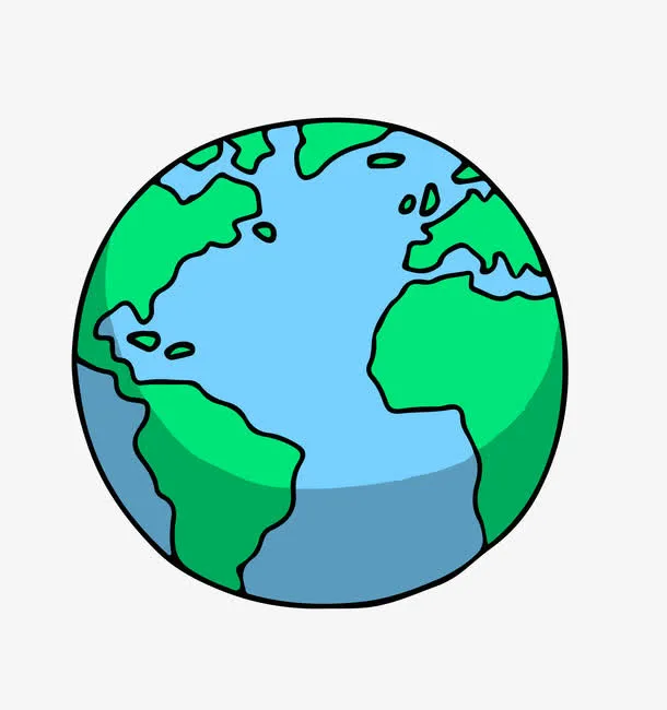 手绘地球免抠